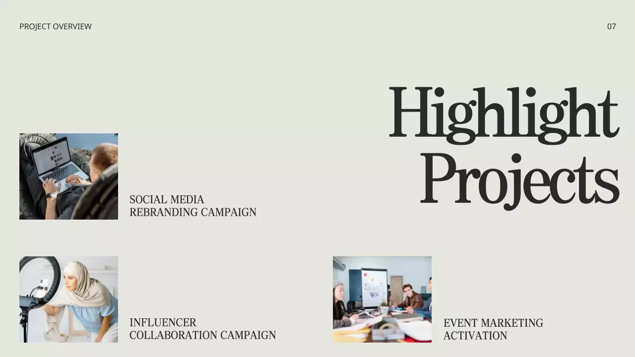 Trình bày danh mục đầu tư hiện đại màu be