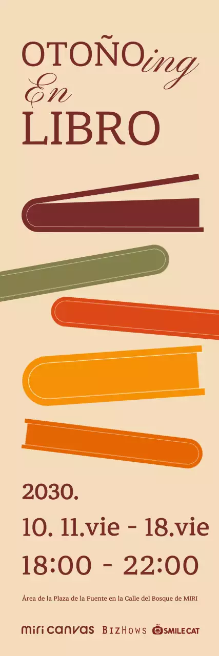 Cartel de lectura de otoño de Maple Leaf Books