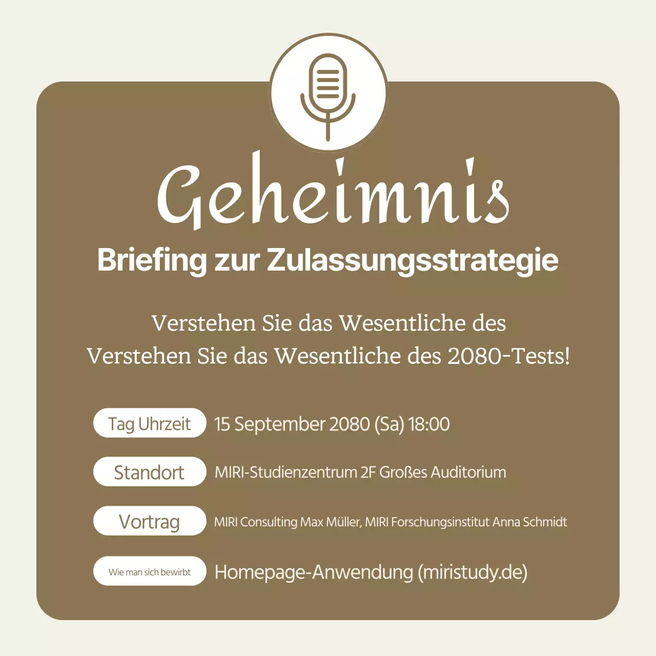 Förderung eines beigefarbenen und einfachen Briefings zur Hochschulstrategie