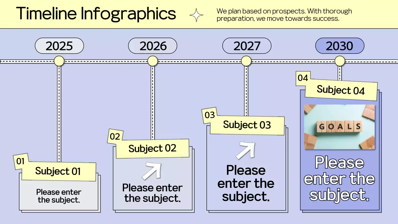 Yellow Simple Timeline Presentation Infographic