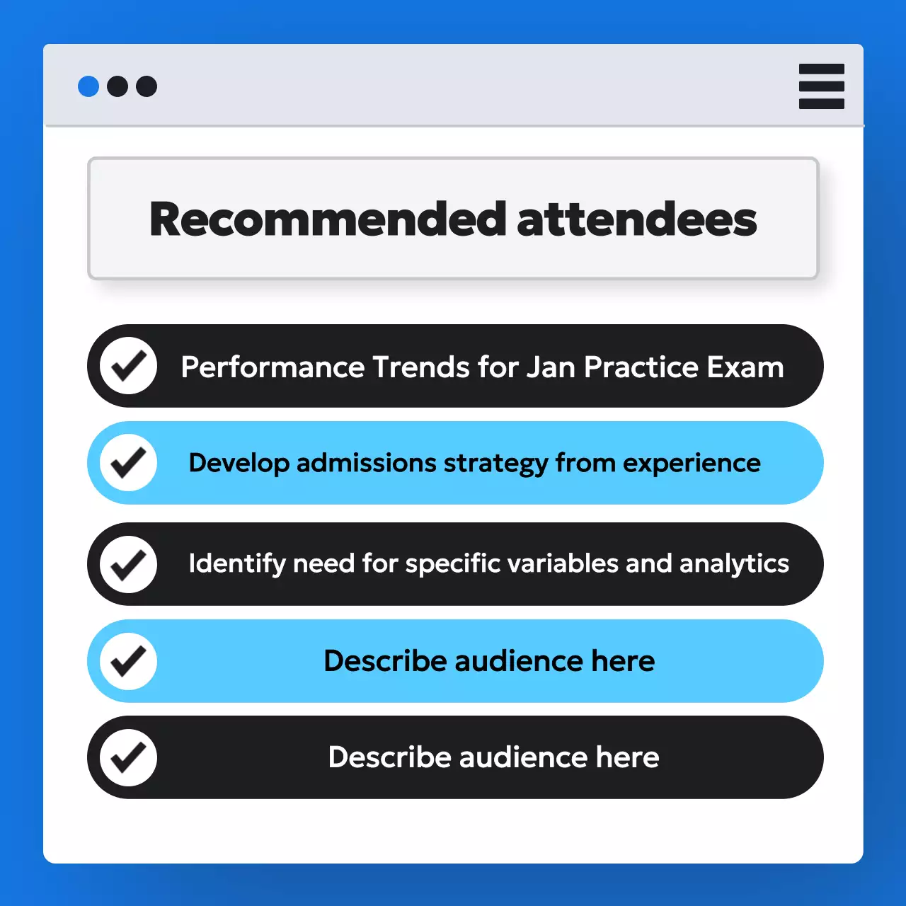 Blue Modern Evaluation Briefing Instagram Carousel