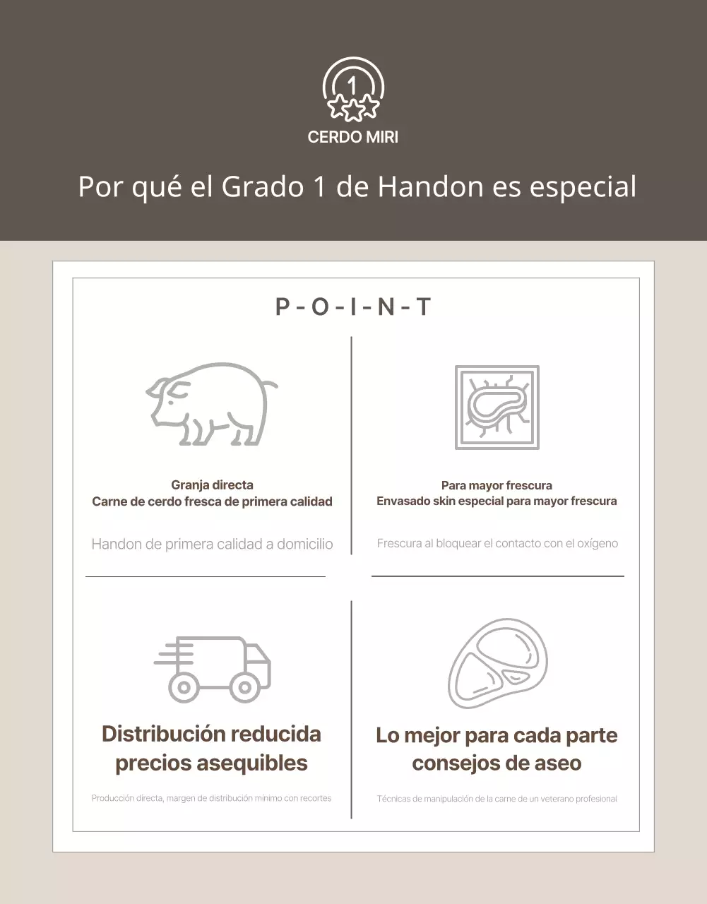 Beige y sencillo para promocionar los productos ganaderos