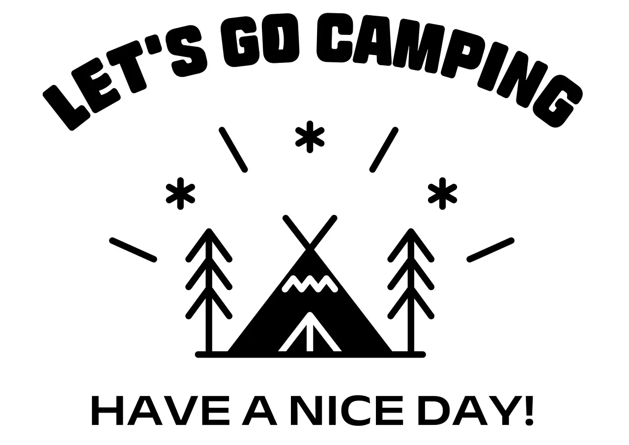 검정 심플 캠핑 광고