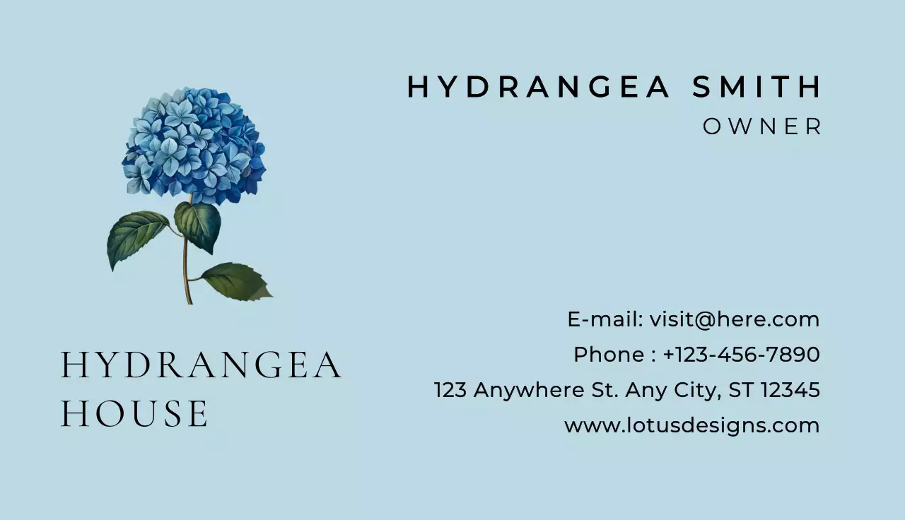 Blue Simple Business Card