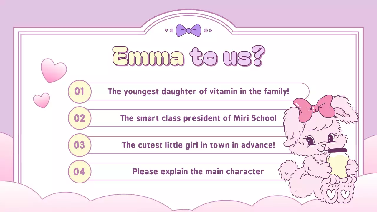 핑크 귀여운 생일 초대장 프레젠테이션