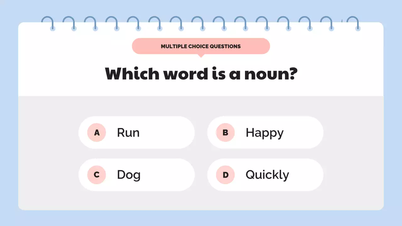 Blue Simple Quiz Announcement Presentation