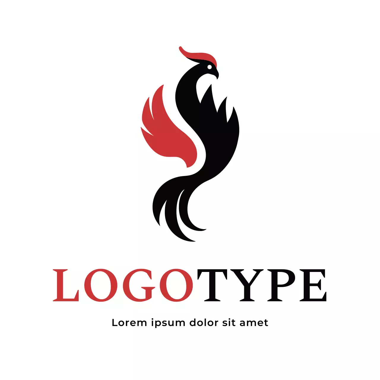 Red Modern Design Logo