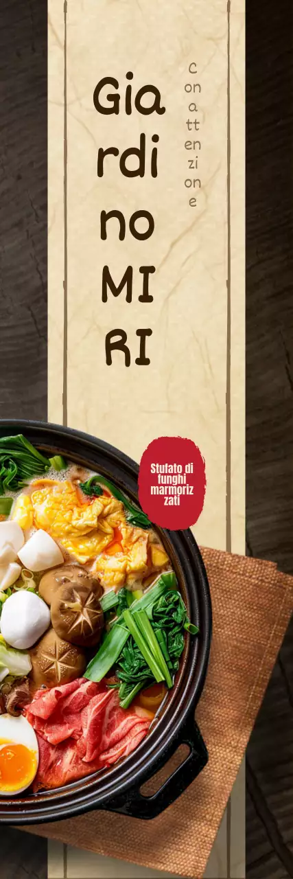 Striscione del ristorante coreano con giardino caldo