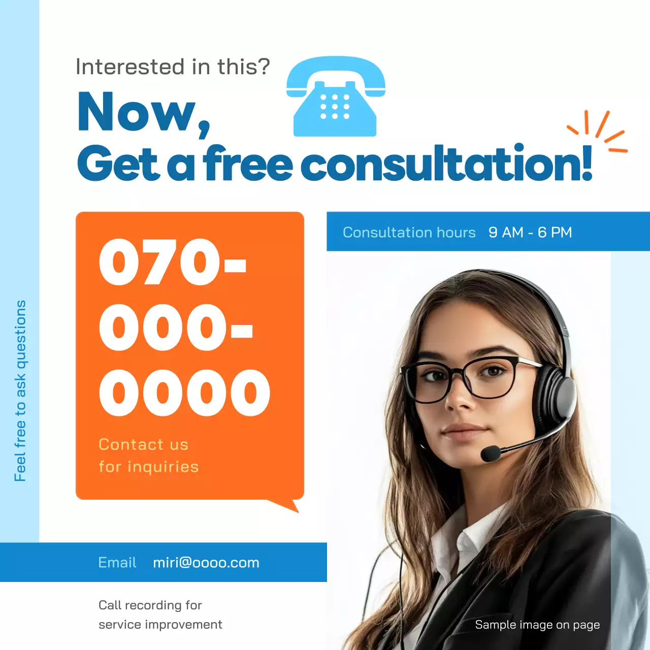 Blue Modern Consultation Promotion Social Media Post