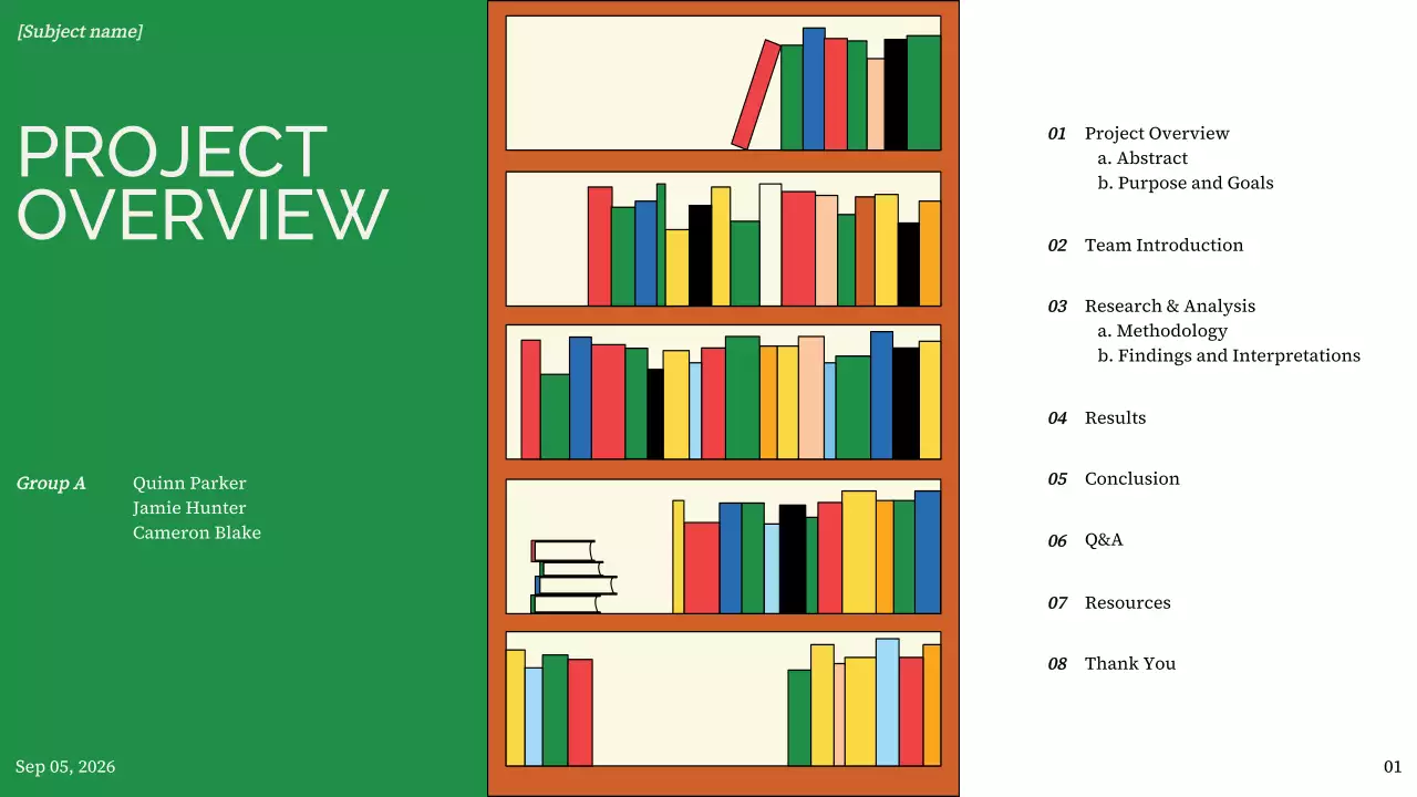 Colorful Minimal Project Presentation