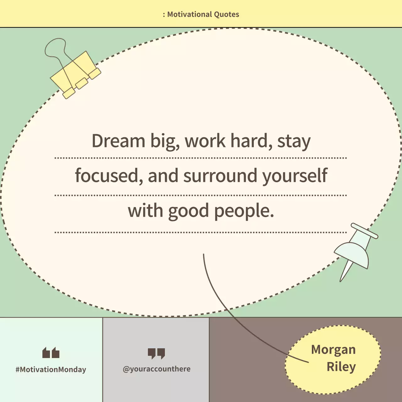 Green Minimal Motivation Announcement Social Media Post