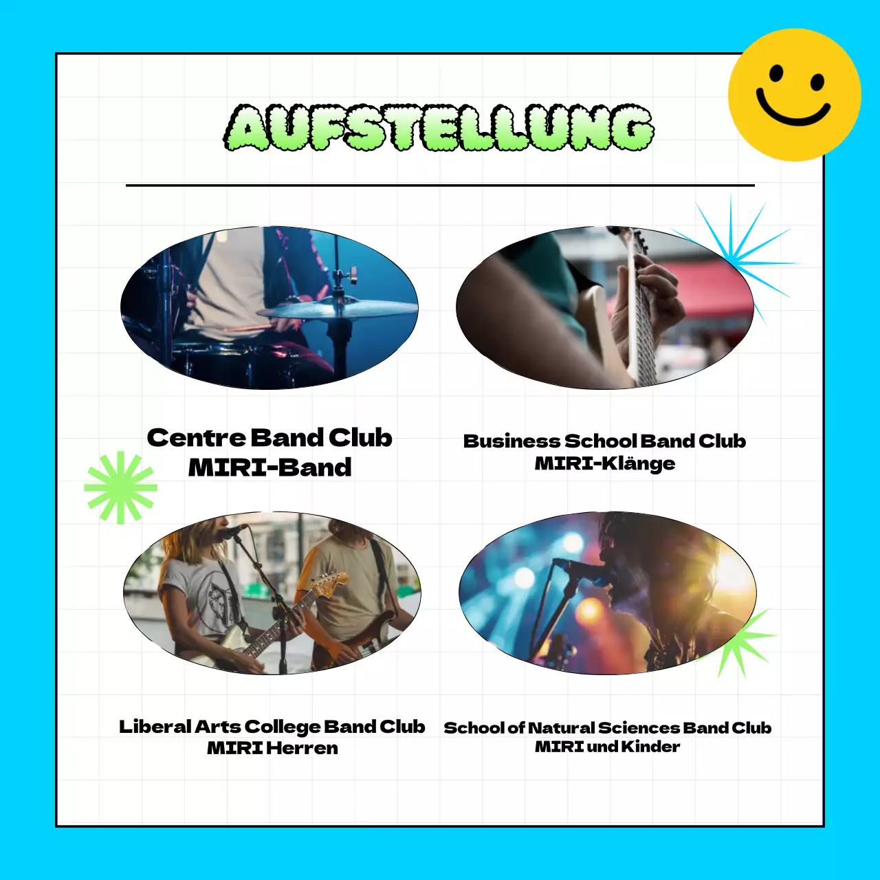 Förderung von hellblauen Retro-Gigs