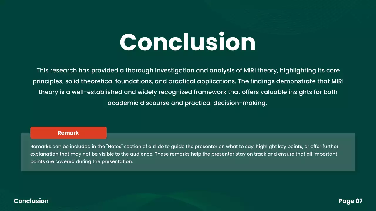 Green Professional Project Overview Presentation