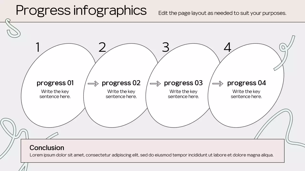 Beige Clean Progress Guide Infographic