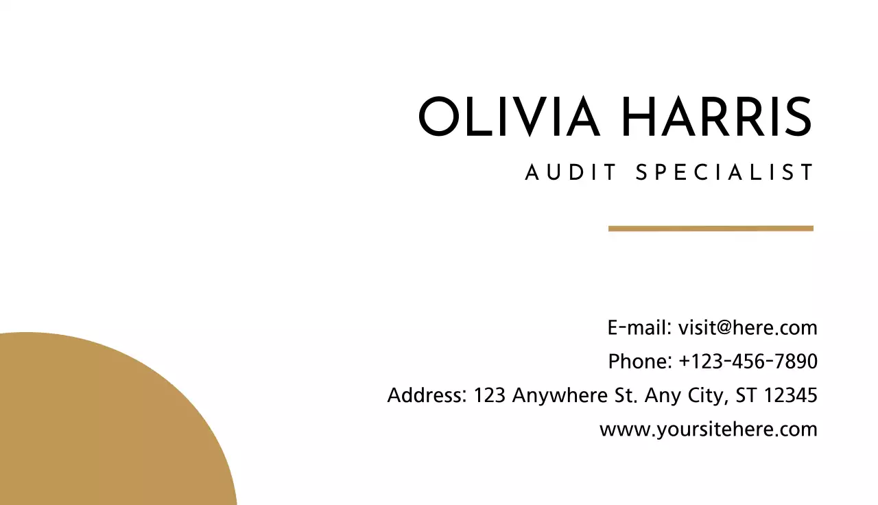 Gold Minimal Business Card