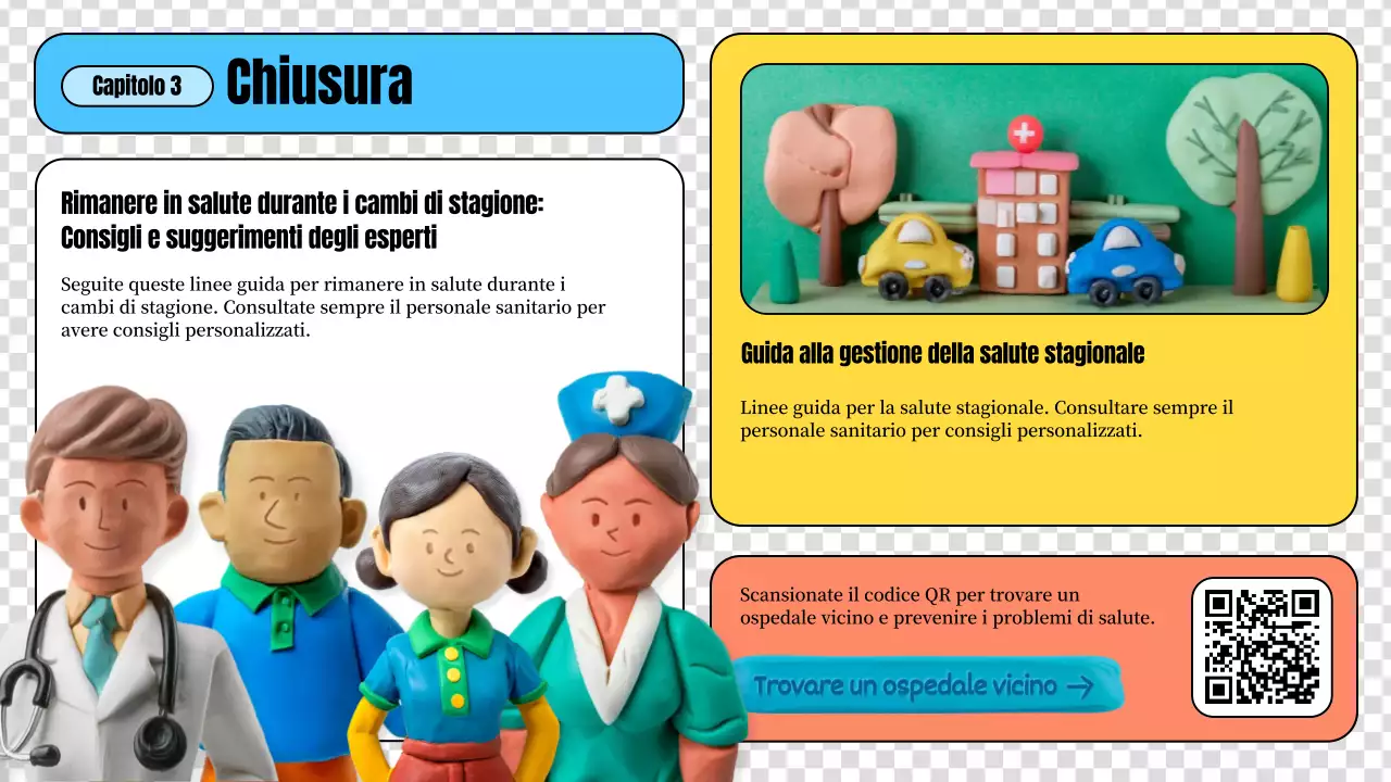 Linee guida creative e colorate per l'assistenza sanitaria