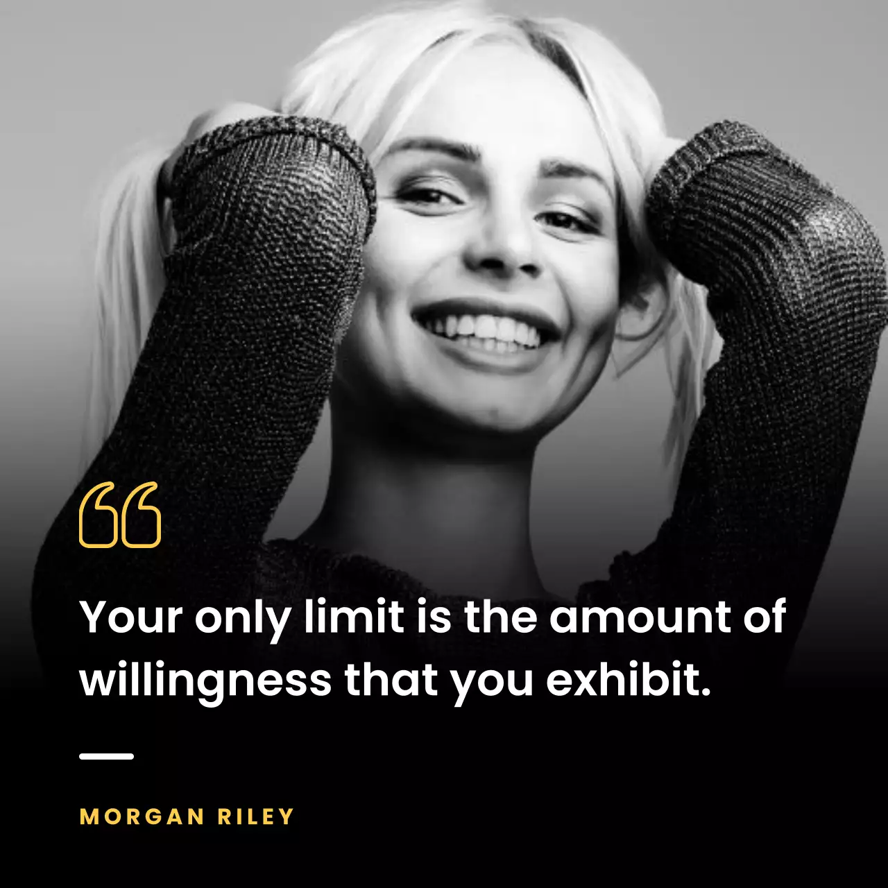 Black Simple Motivation Announcement Social Media Post