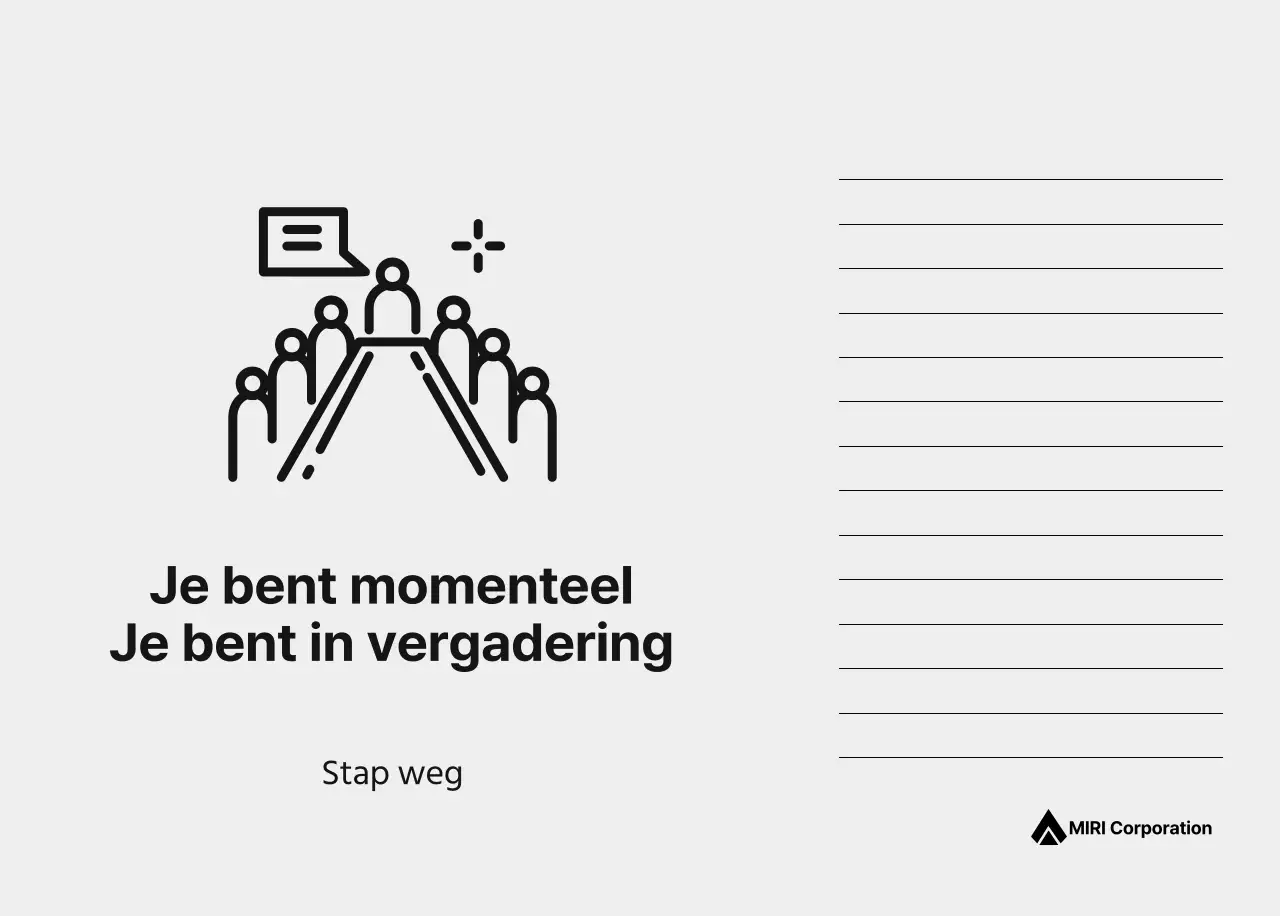 Een eenvoudige bedrijfskalender in grijs