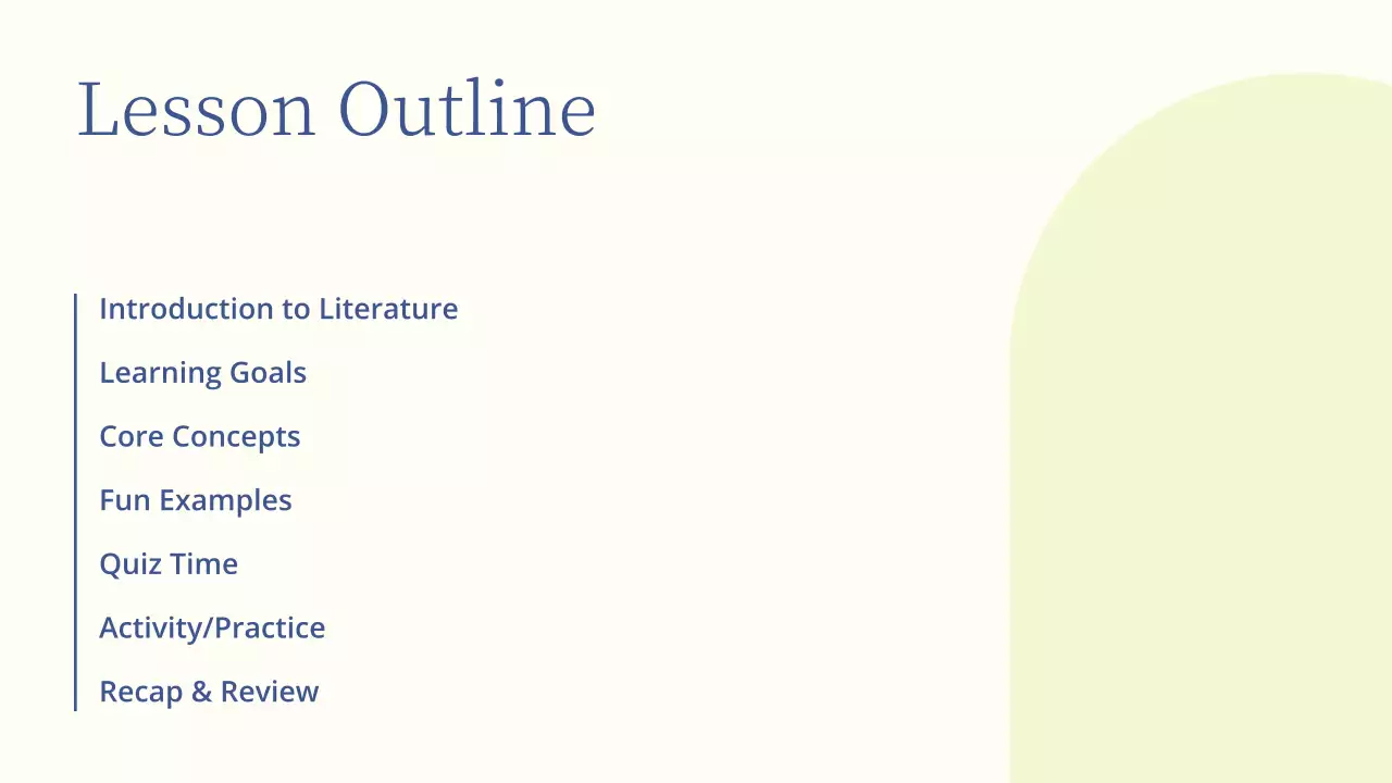 Apresentação do curso de literatura simples bege