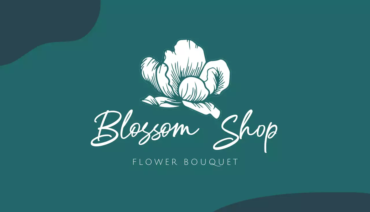 Teal Minimal Business Card