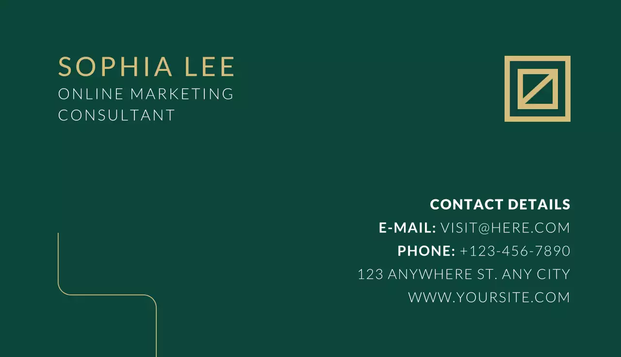 Green Elegant Business Card