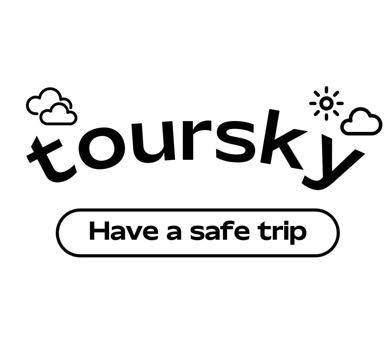 검정 심플 여행 안내