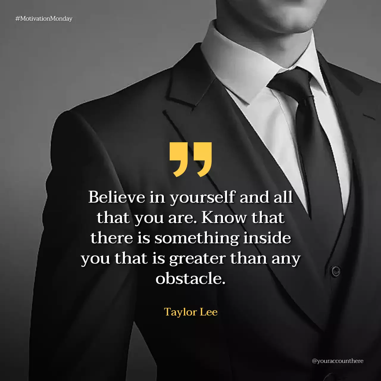 Black Modern Motivation Announcement Social Media Post