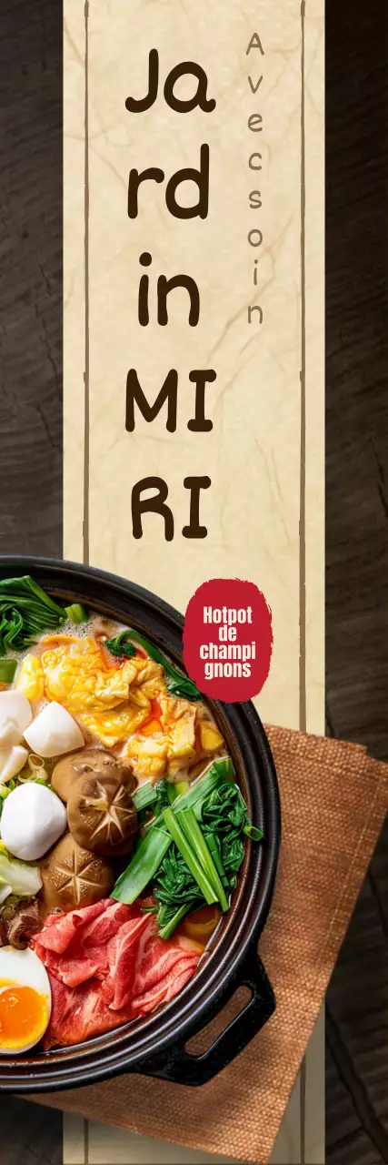 Bannière chaleureuse du restaurant Korean garden