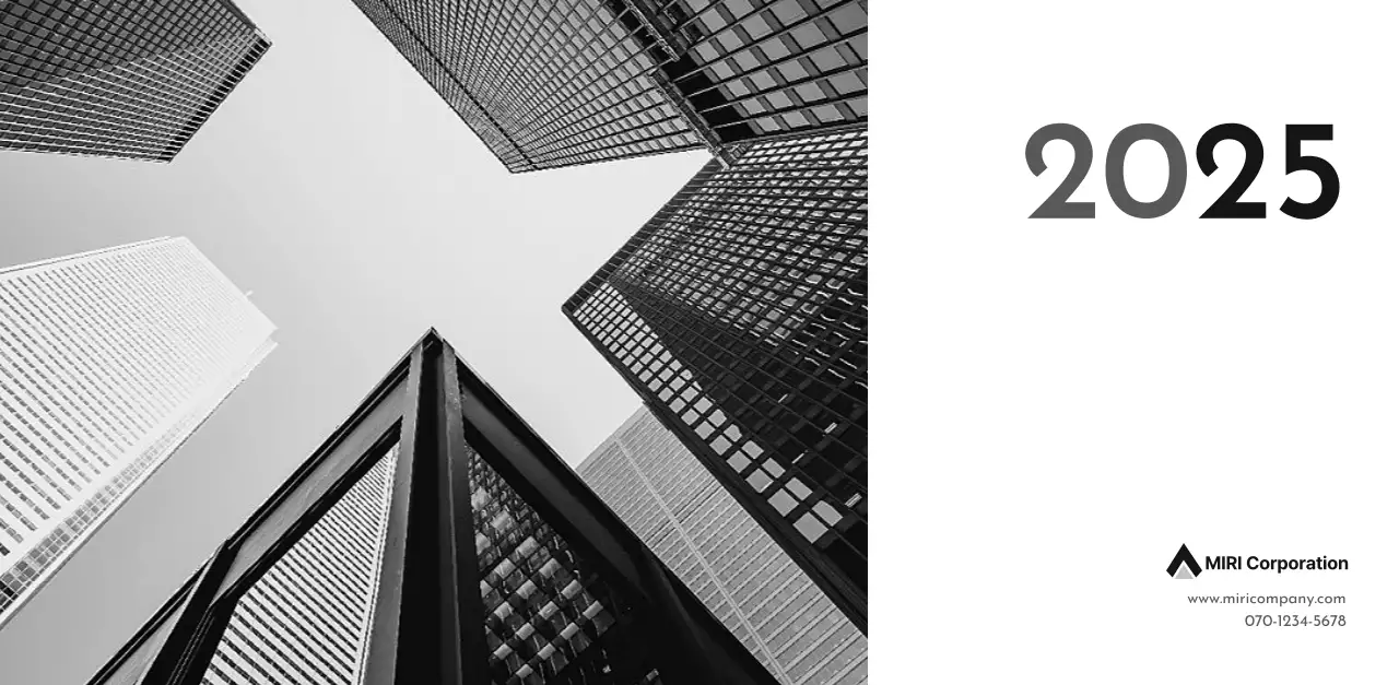 Un calendrier d'entreprise simple en gris