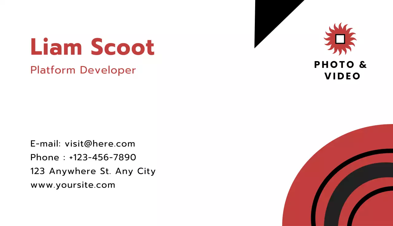 Red Modern Business Card