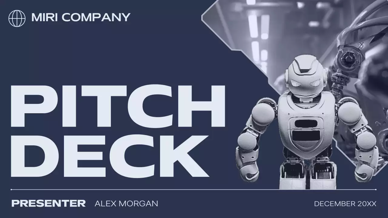 Navy Modern Ai Business Pitch Presentation