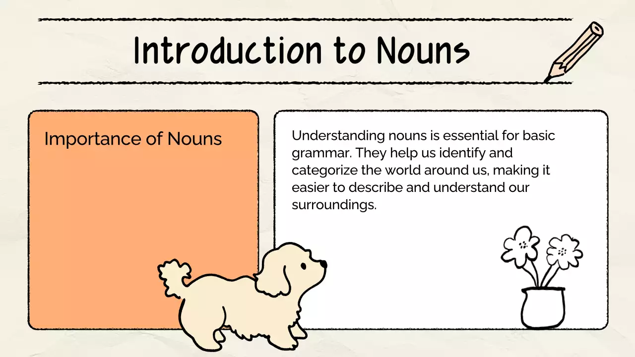 beige simple grammar class material