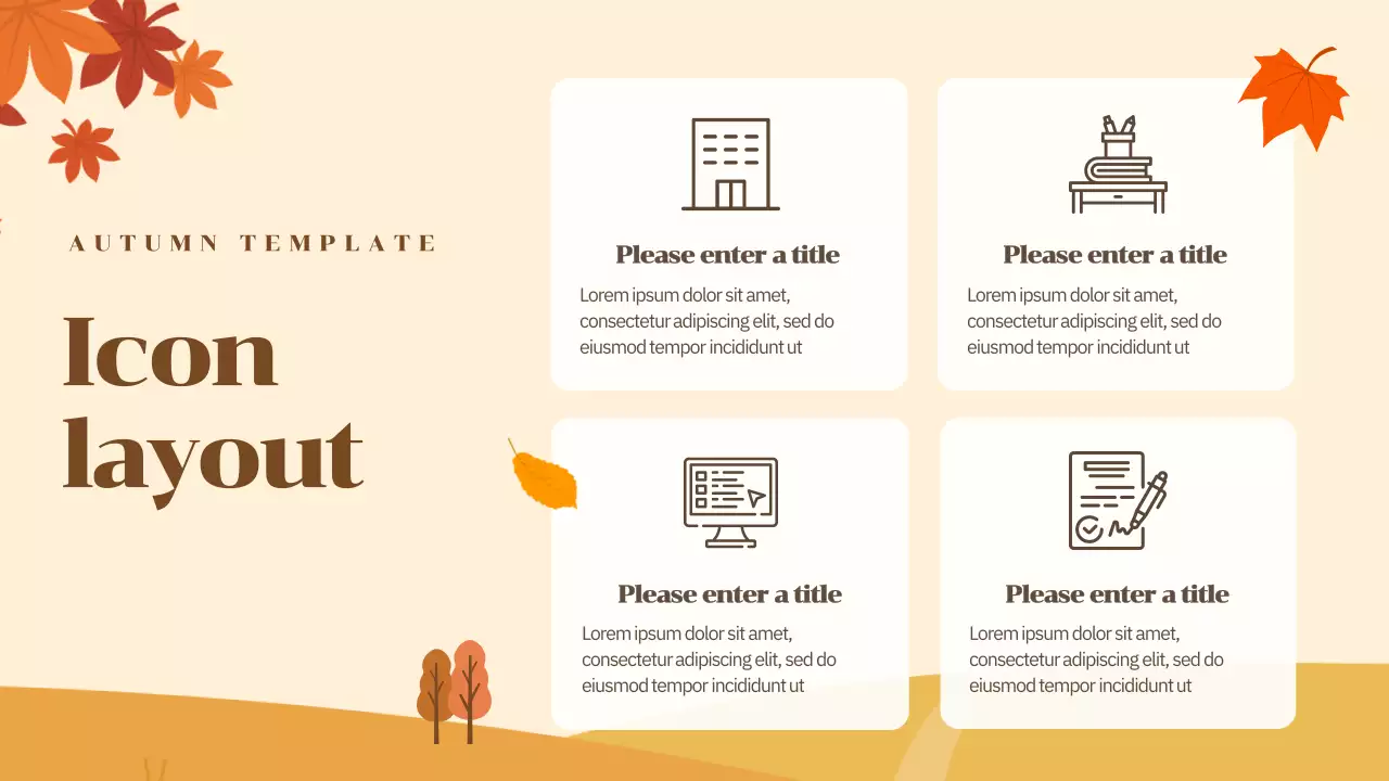 오렌지 전통 가을 프레젠테이션