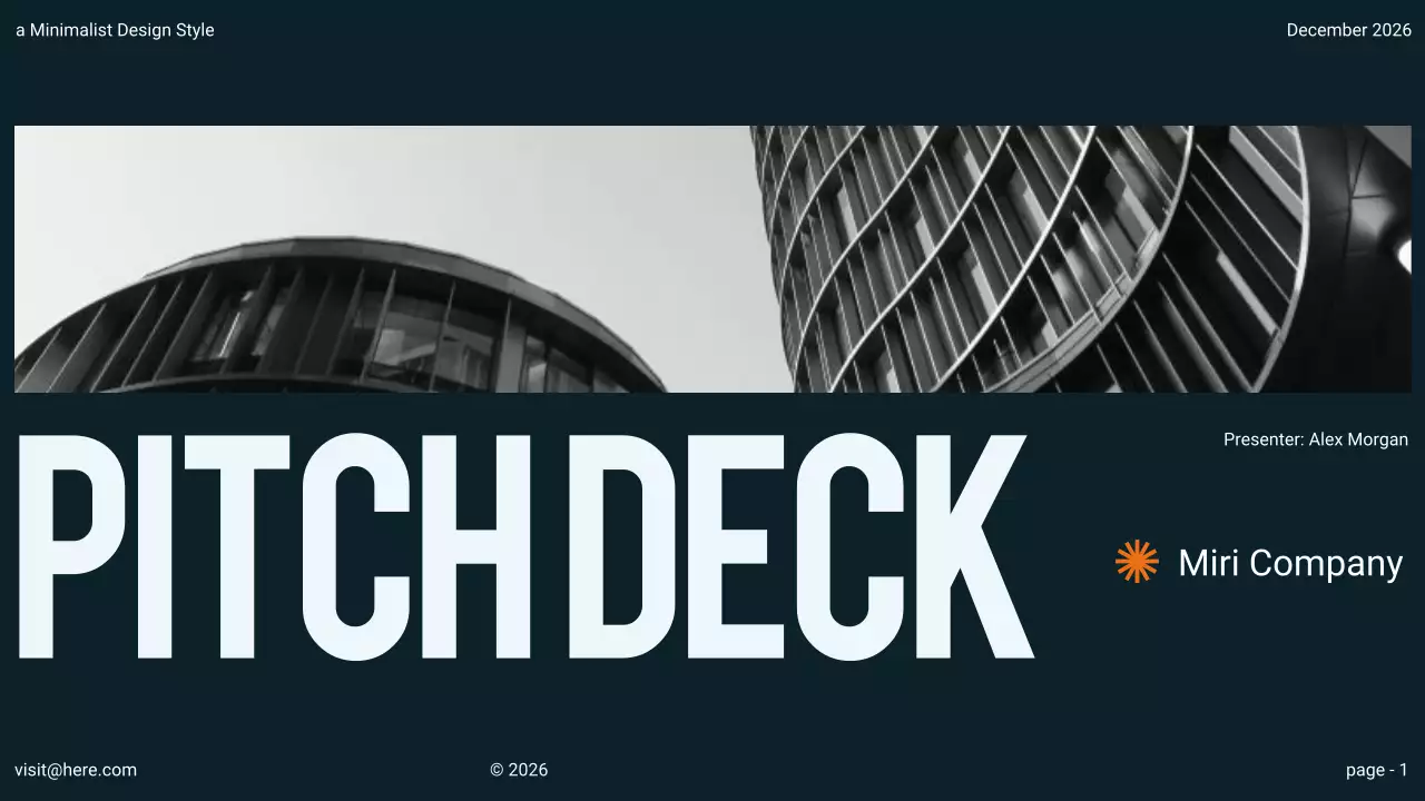 Orange Minimal Business Pitch Presentation