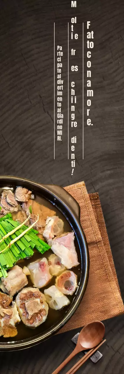 Striscione del ristorante coreano con giardino caldo