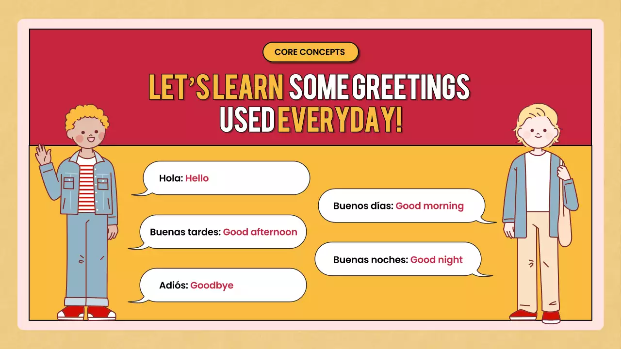 red retro language course