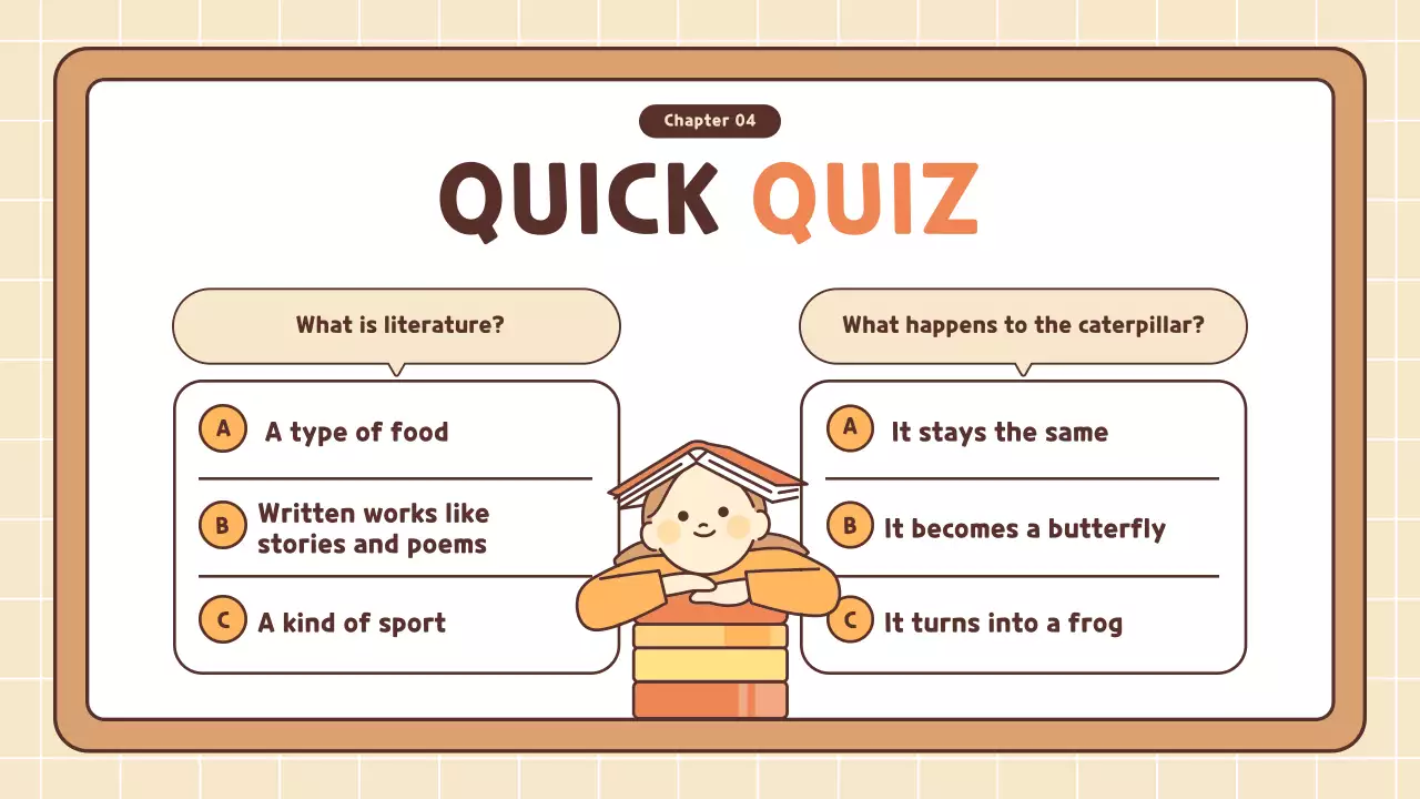 Orange Simple Literature Course Presentation