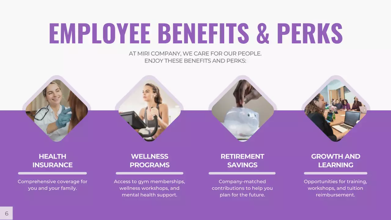 Purple Professional Employee Guide Presentation