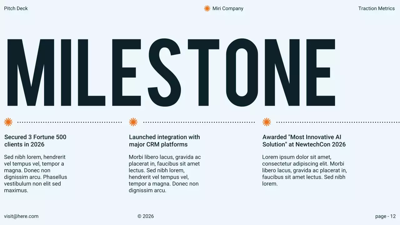 Orange Minimal Business Pitch Presentation