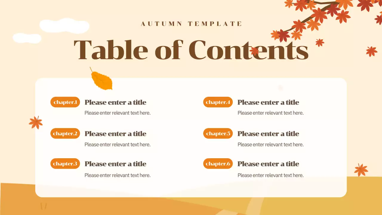 오렌지 전통 가을 프레젠테이션