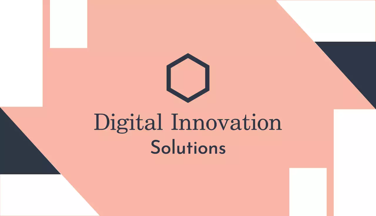 Peach Minimal Business Card