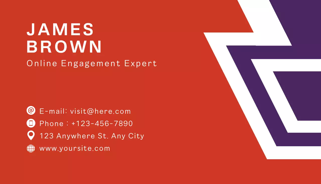 Red Modern Business Card