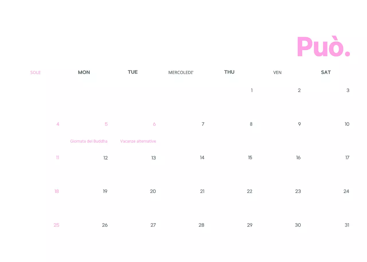 Calendario aziendale con simpatiche illustrazioni