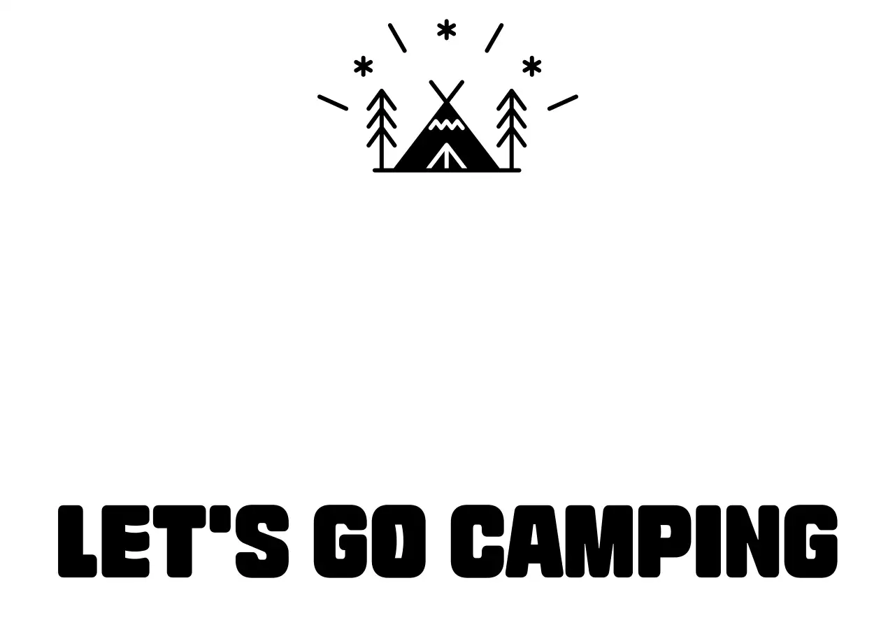 검정 심플 캠핑 광고