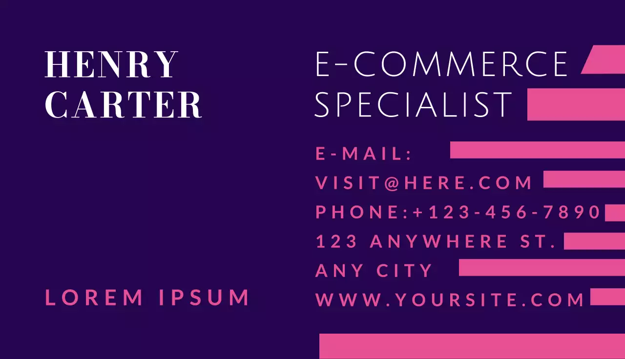 Purple Modern Business Card