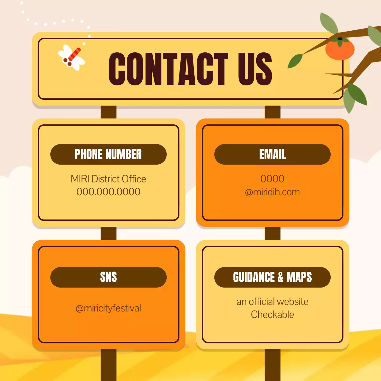 Orange Traditional Autumn Event Instagram Carousel