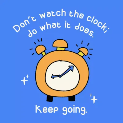 Blue Simple Motivation Poster Social Media Post