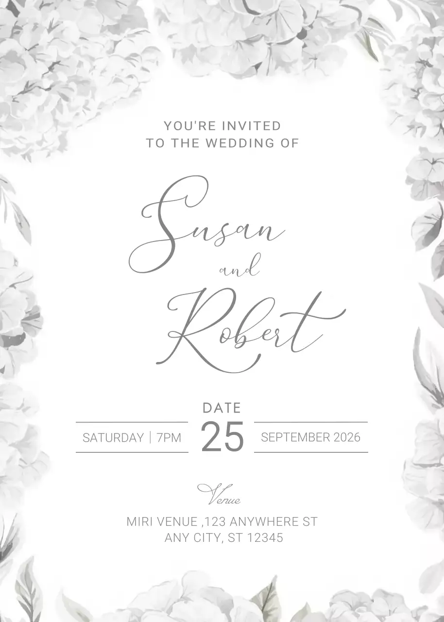 convite de casamento branco e elegante