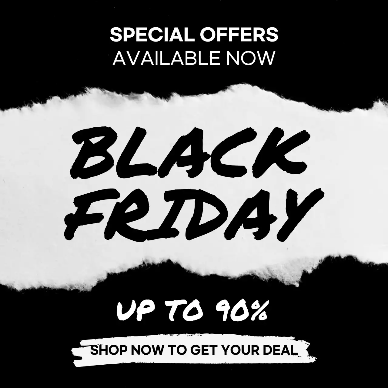 Black Bold Black Friday Promotion Social Media Post
