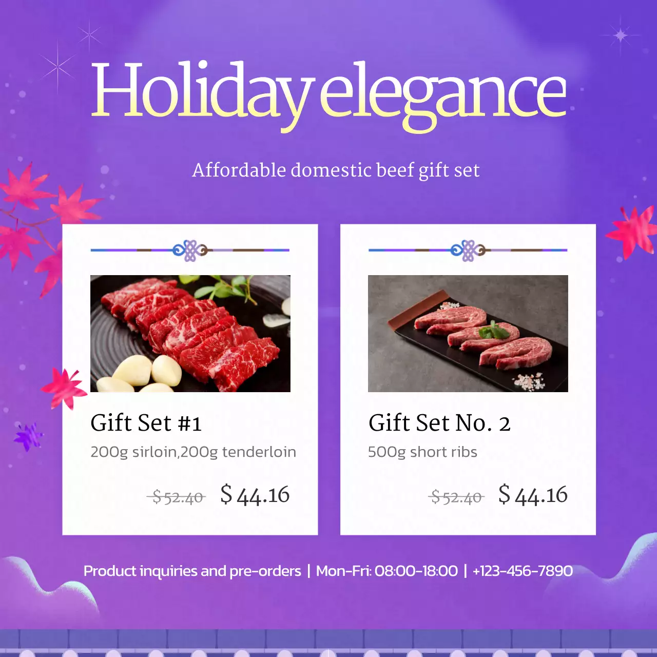 Purple Festive Gift Promotion Instagram Carousel